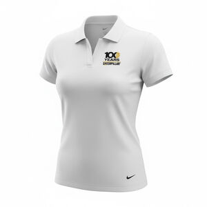 Caterpillar 100 Year Womens Nike Dry-Fit Micro Pique 2.0 Polo White XL